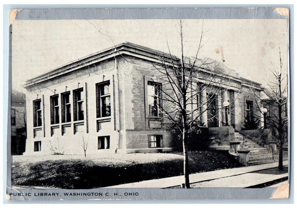 c1950's Public Library Washington C.H. Ohio OH Vintage Unposted Postcard