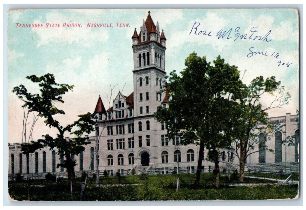 1908 Tennessee State Prison Building Nashville Tennessee TN Antique Postcard