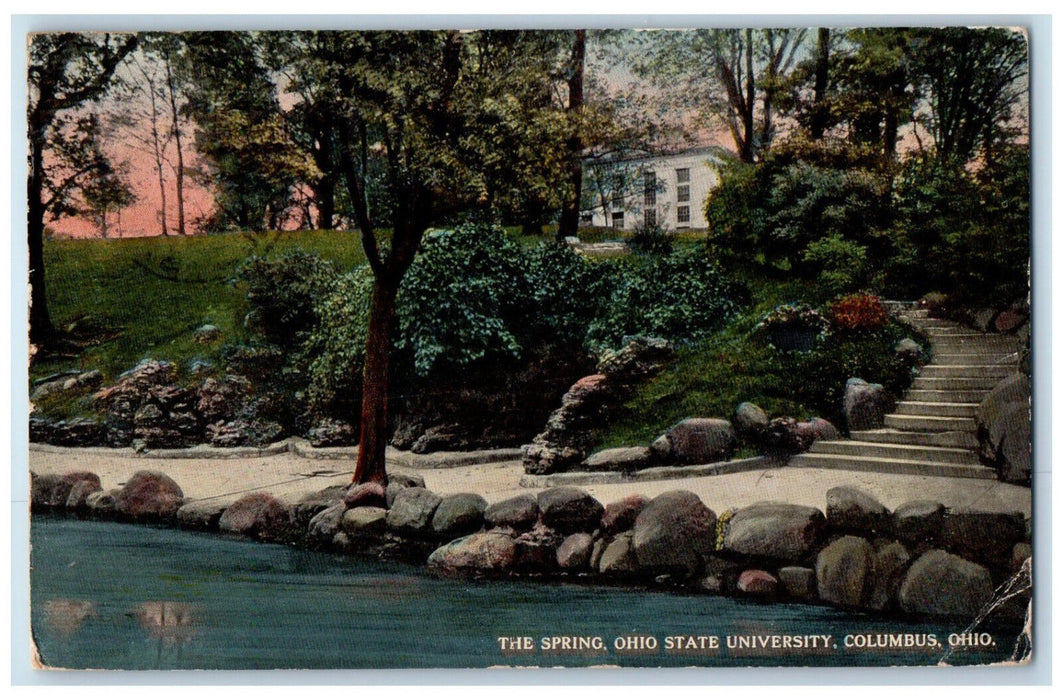 c1910 The Spring Ohio State University Columbus Ohio OH Antique Postcard