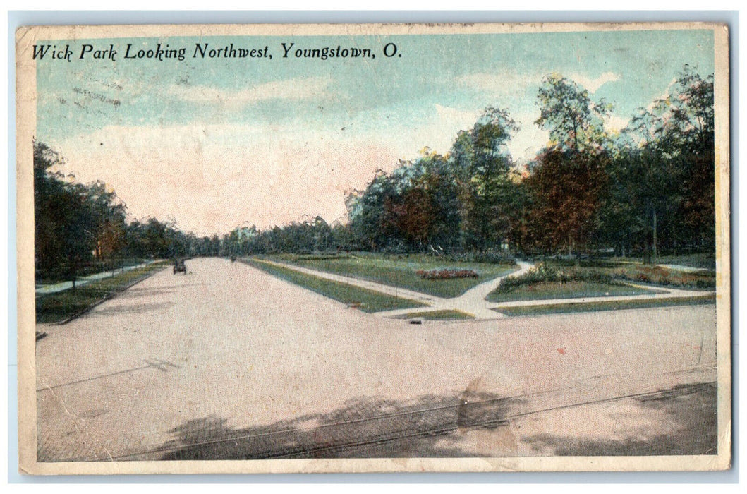 1917 Wick Park Looking Northwest Youngstown Ohio OH Girard OH Postcard