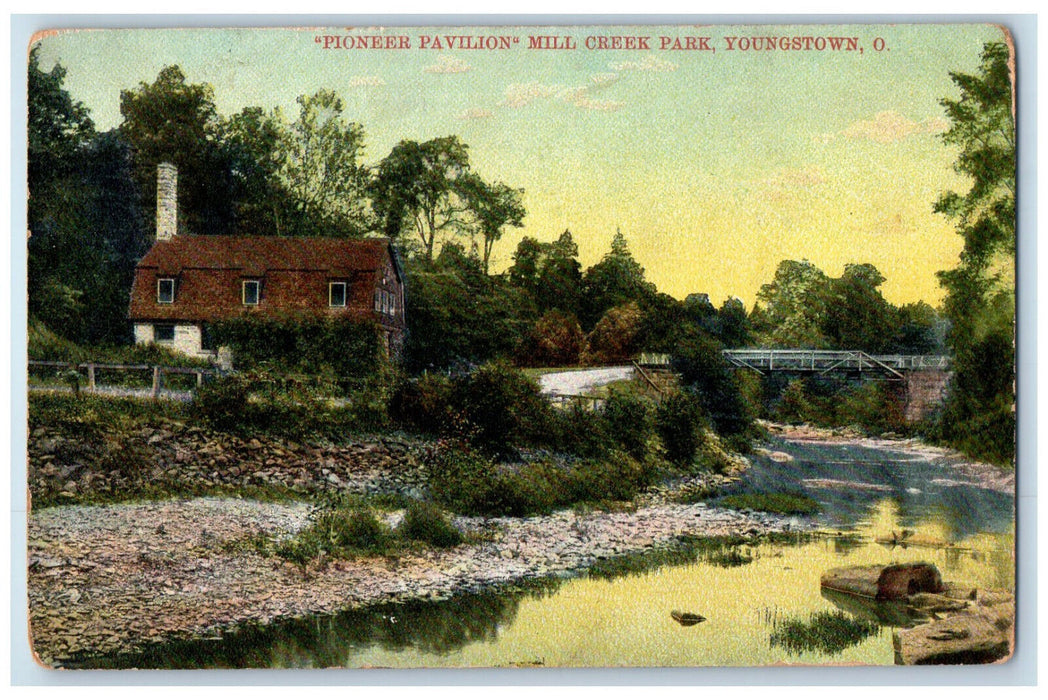 c1910 Pioneer Pavilion Mill Creek Park Youngstown Ohio OH Antique Postcard