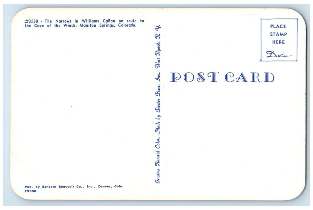Narrows Yes You Can Sign In Williams Canon Manitou Springs Colorado CO Postcard