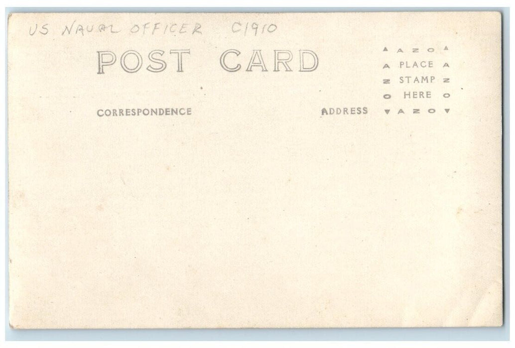 c1918 US Naval Officer Ship Interior View US Navy Multiview RPPC Photo Postcard
