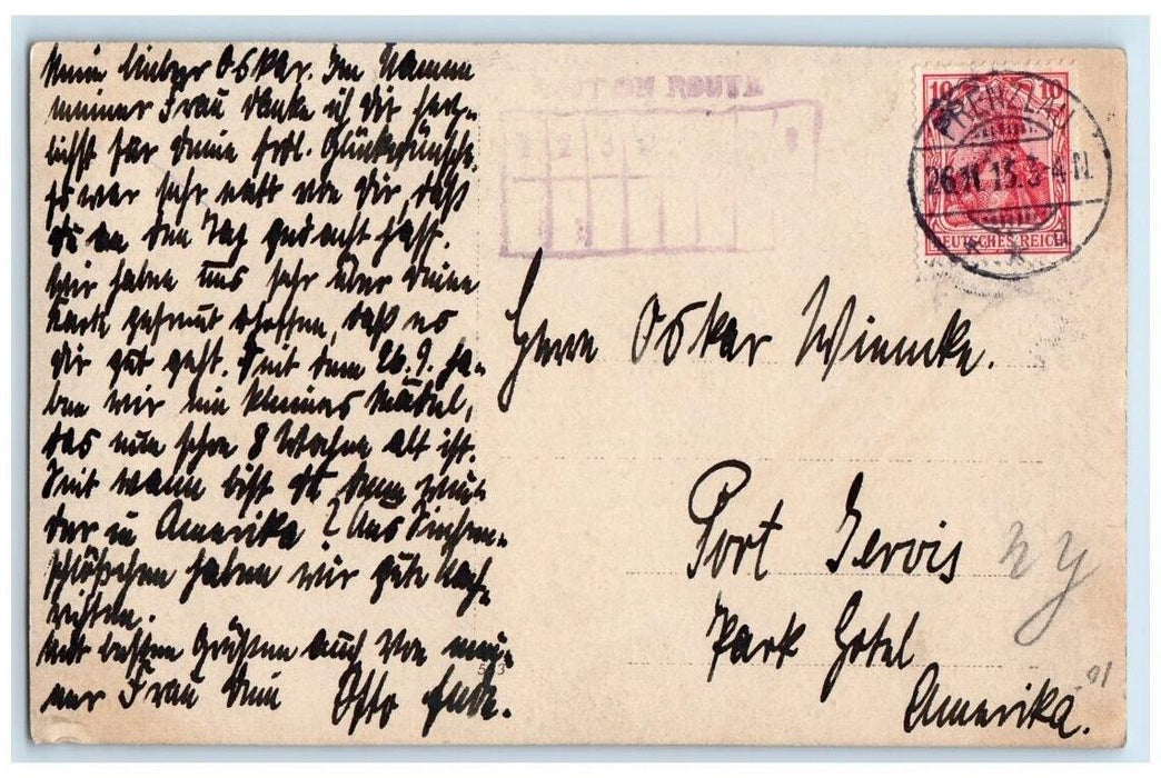 1913 Soldier Horse Horseback View Prenzlau Germany RPPC Photo Posted Postcard