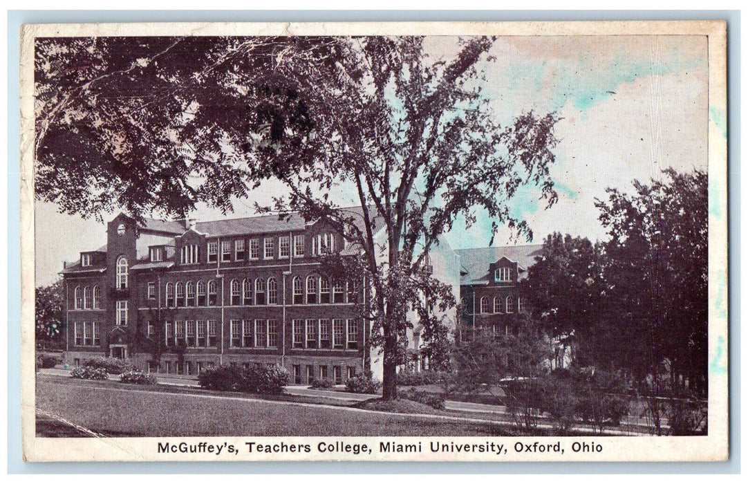 1941 McGuffey's Teachers College Miami University Oxford OH Postcard