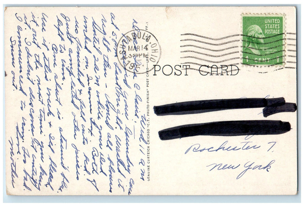 1951 Lambda Chi Alpha Fraternity Baldwin Wallace College Berea OH Postcard