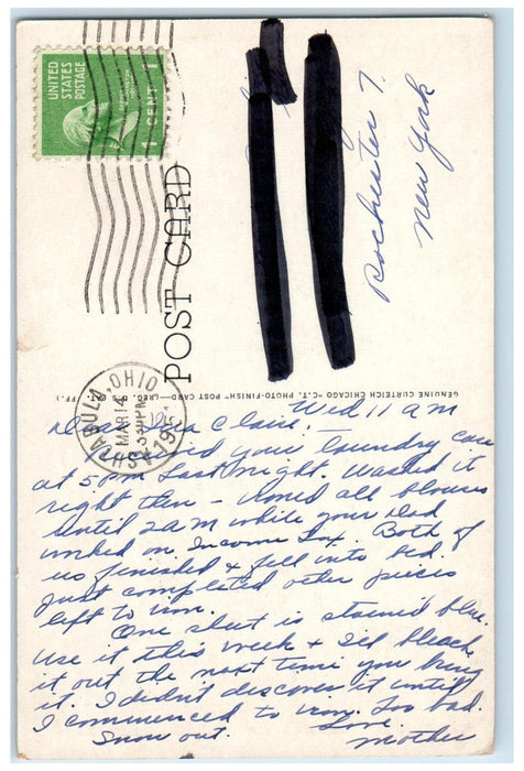 1951 Lambda Chi Alpha Fraternity Baldwin Wallace College Berea OH Postcard