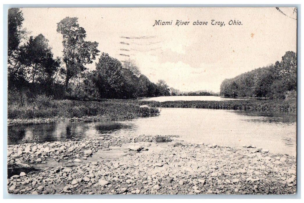 1907 Scene of Miami River Above Troy Ohio OH Antique Posted Postcard