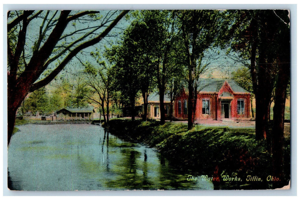 1911 The Water Works Tiffin Ohio OH Oldfort OH Antique Posted Postcard