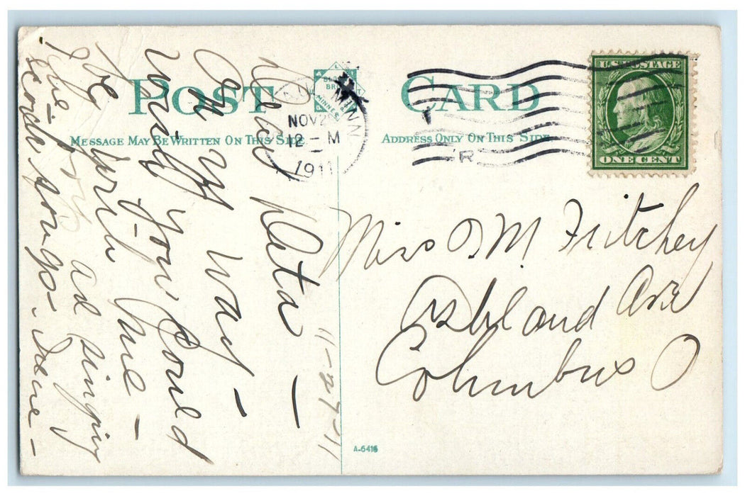 1911 Sittings Bull's Tower Bad Lands North Dakota ND Posted Postcard