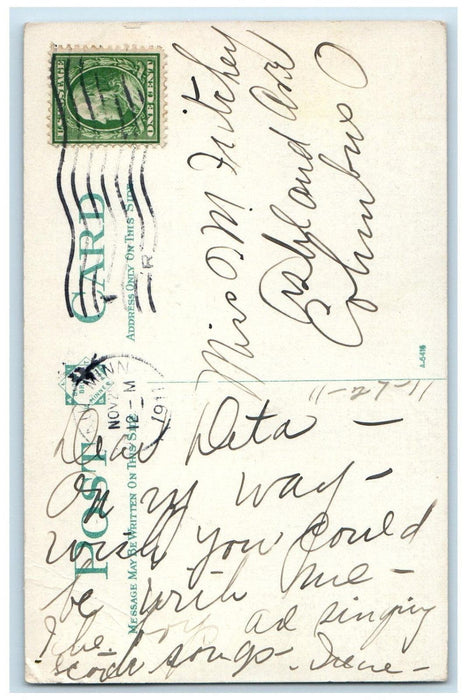 1911 Sittings Bull's Tower Bad Lands North Dakota ND Posted Postcard