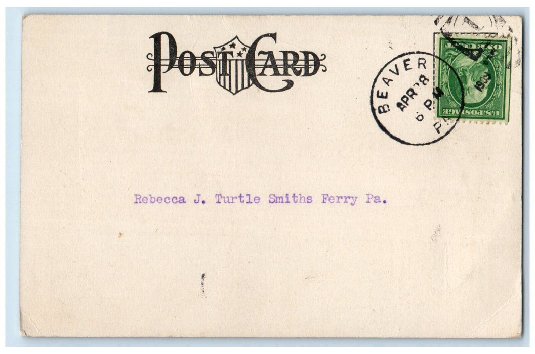 1909 Prosperity Savings Bank Calendar Beaver Trust Co. Pennsylvania PA Postcard