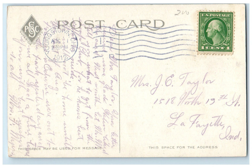 1912 Old Pioneer Pavillion Mill Creek Park Youngstown Ohio OH Postcard