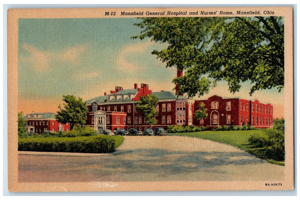 c1930's Mansfield General Hospital Nurses Home Mansfield Ohio OH Postcard