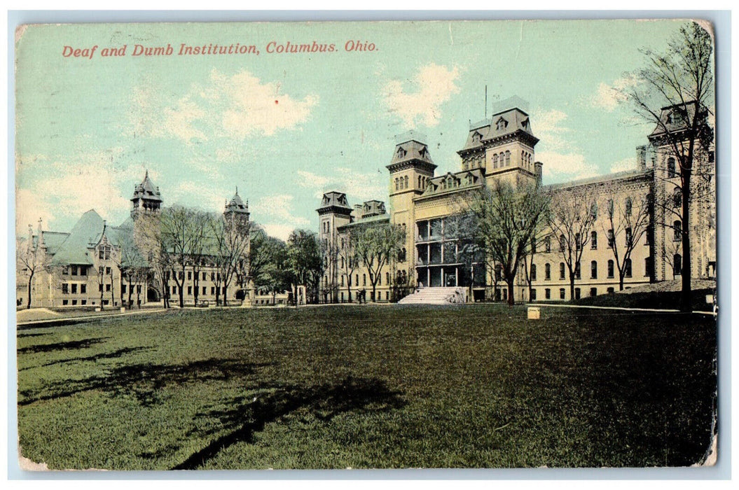 1911 Deaf and Dumb Institution Columbus Ohio OH Posted Antique Postcard