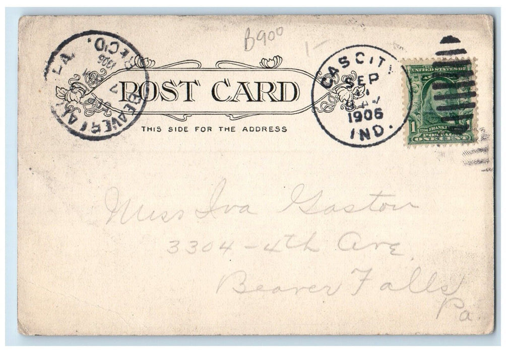 1906 View Of Steel Circle At Soldiers Home Madison Indiana IN Antique Postcard