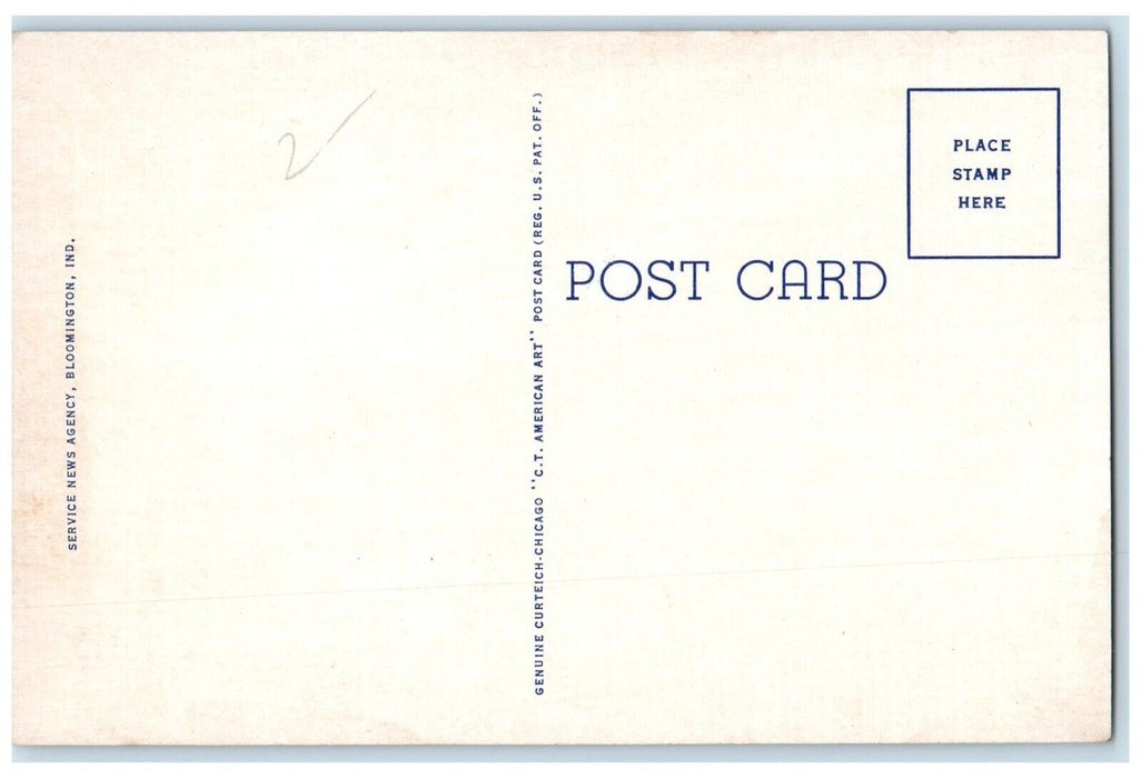 c1940 Falls McCormick's Creek State Park River Lake Spencer Indiana IN Postcard