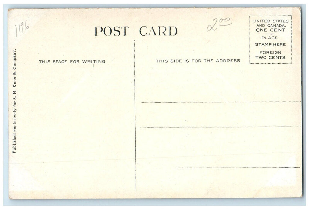 c1910 Elliworth Park View Bridge River Lake Boat Danville Illinois IL Postcard