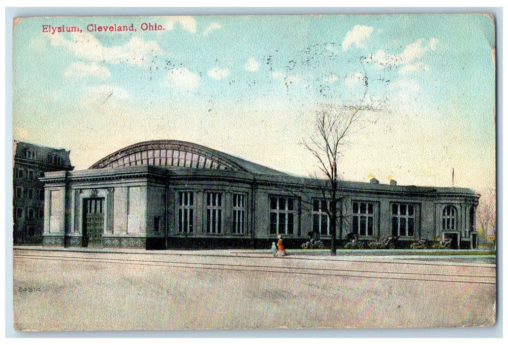 1911 Elysium Building View Cleveland Ohio OH Antique Posted Postcard