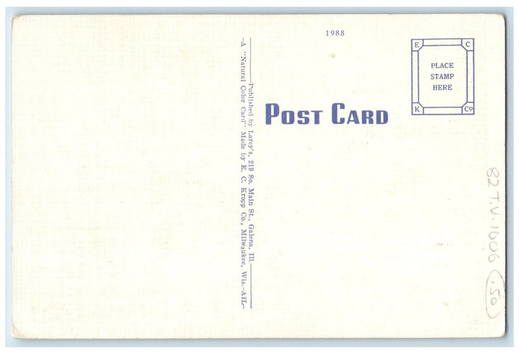 c1940 Palisades South Prospect Street Exterior Building Galena Illinois Postcard