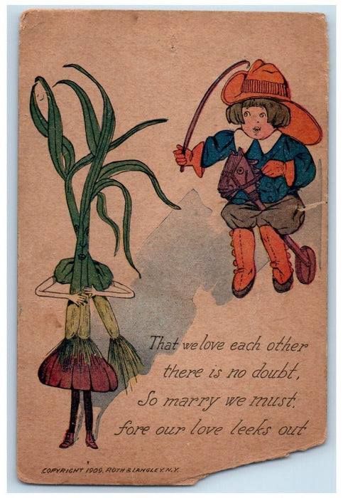 c1910's Valentine Children Sweetheart Roth & Langley Unposted Antique Postcard