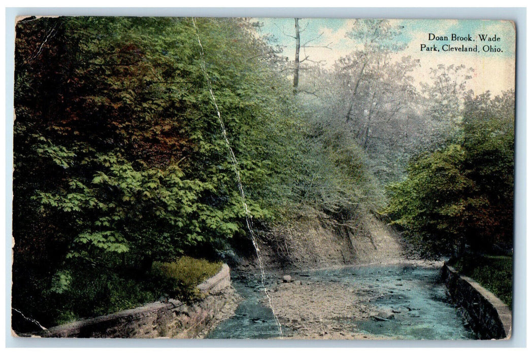 1911 Doan Brook Wade Park Cleveland Ohio OH Antique Posted Postcard