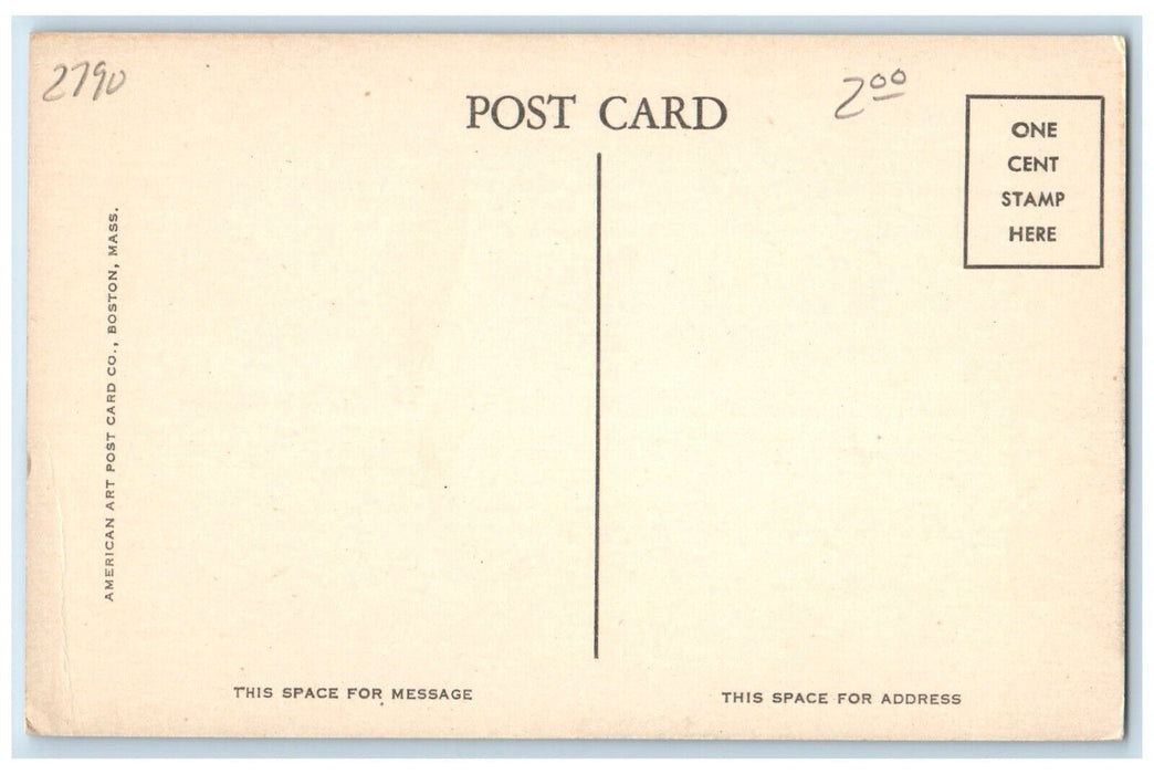 c1920 Harbor Scene Shipyard Dock Port Galleon Ship Thomaston Maine ME Postcard