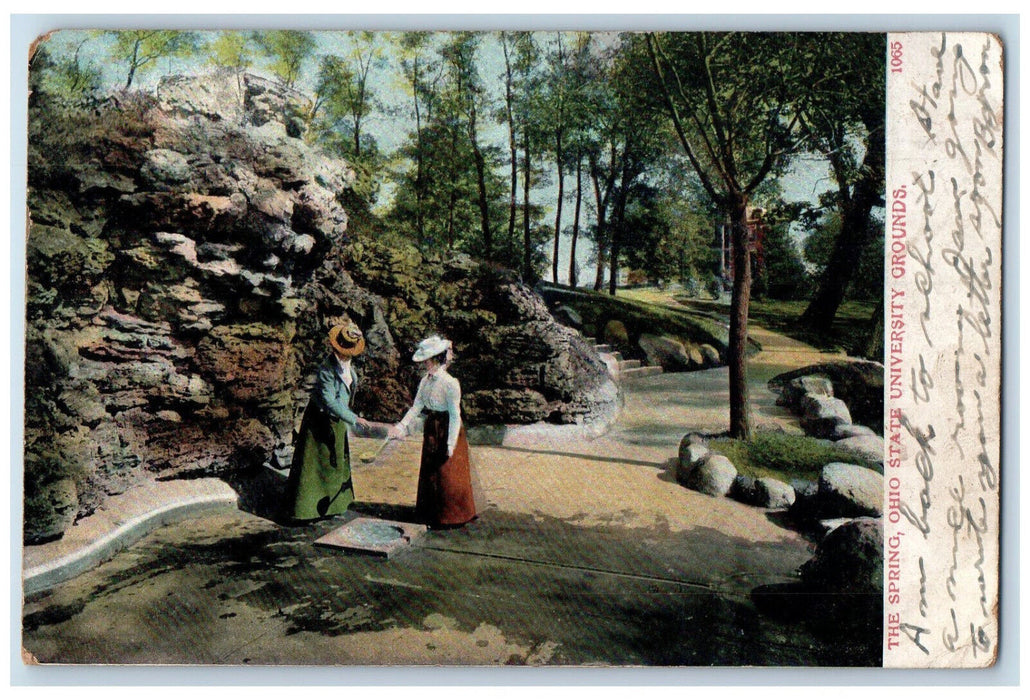 1906 The Spring Ohio State University Grounds Camden Ohio OH Postcard