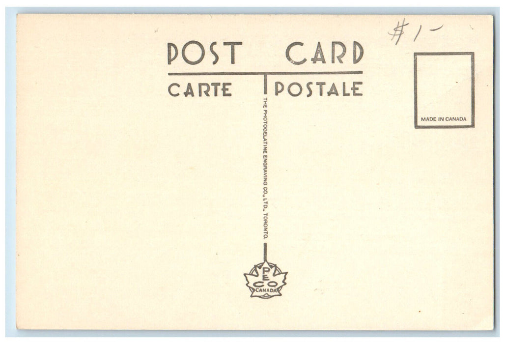 c1940's C.N.R. Station London Ontario Canada Vintage Unposted Postcard