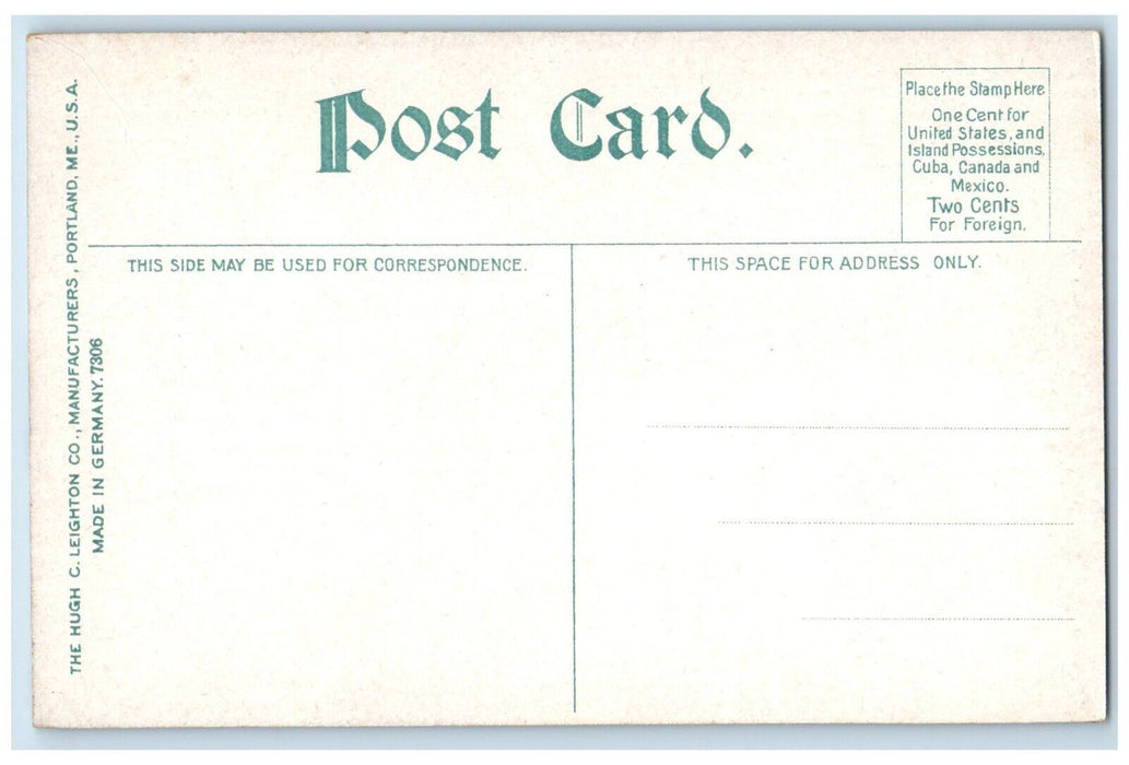 c1910 Boat Landing Negro Island Steamer Dock Port Ocean Point Maine ME Postcard