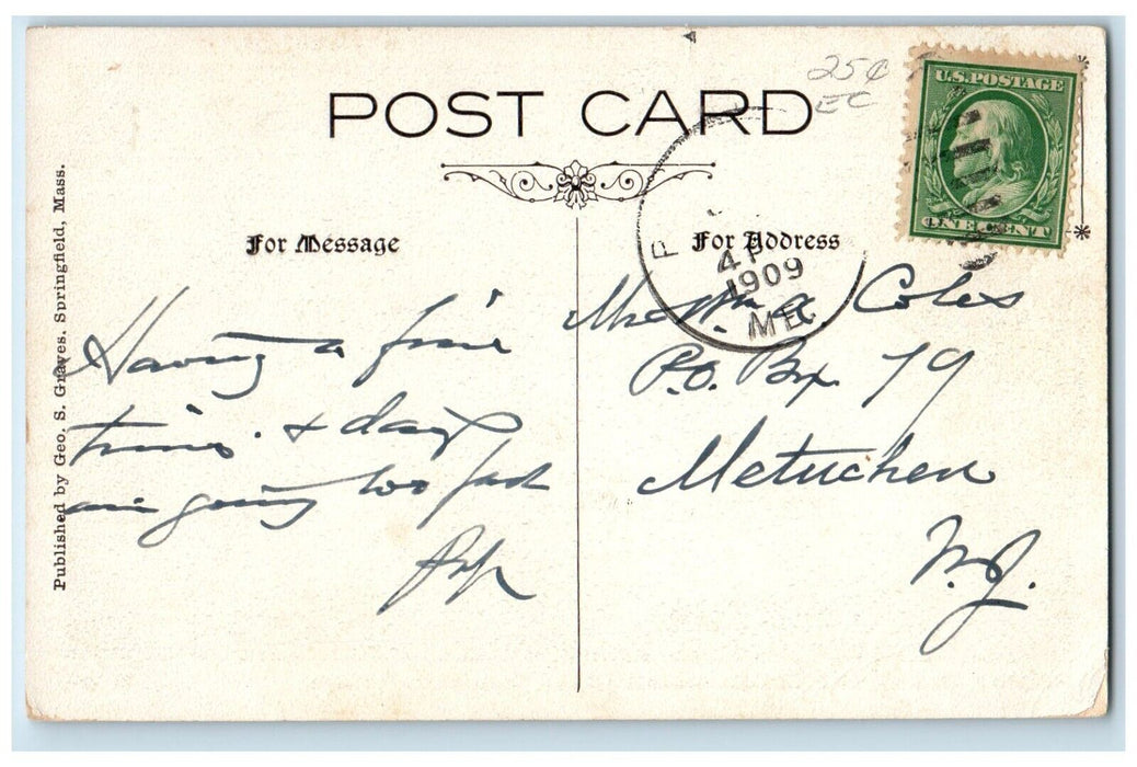 1909 Seguin Island Light Lighthouse Exterior Kennebec River Maine Coast Postcard