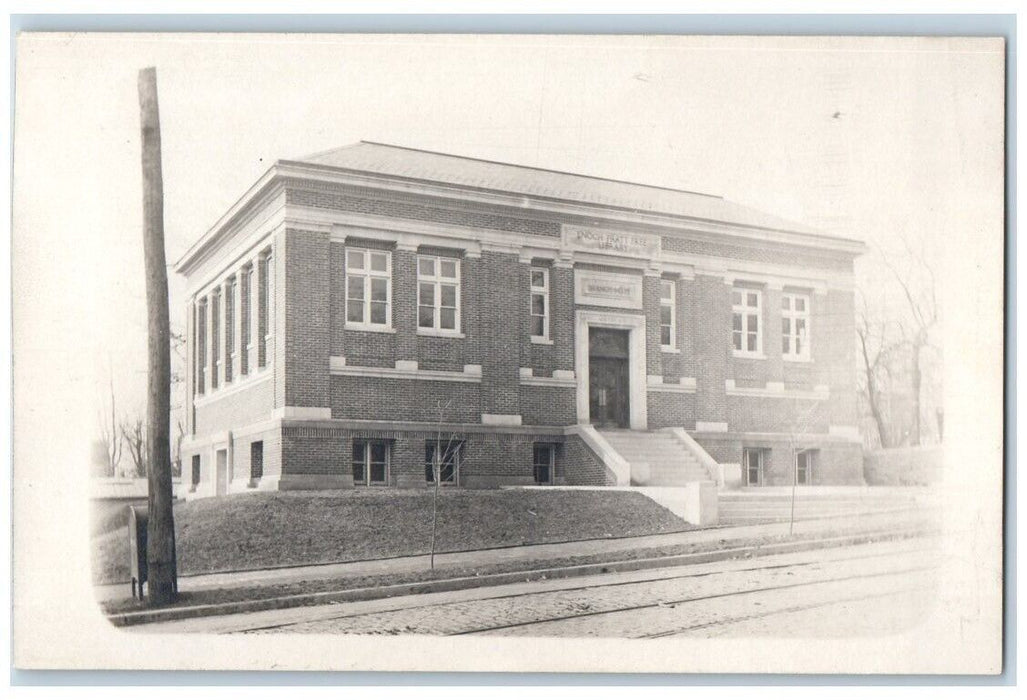 c1910's Enoch Pratt Free Library View Baltimore Maryland MD RPPC Photo Postcard