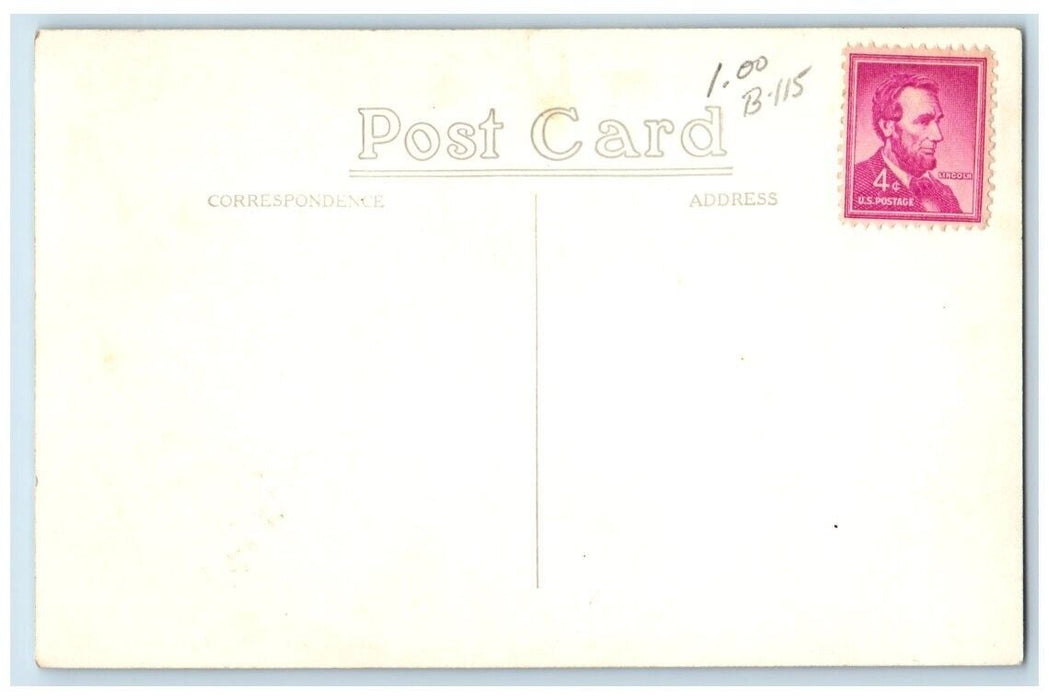 c1940's Ford Lake Criffield Resort Swing Boat Fountain MI RPPC Photo Postcard