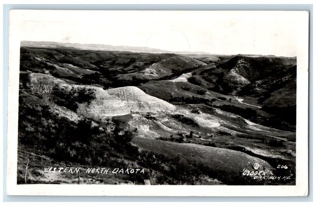 1918 Western Mountain View Osborn North Dakota ND RPPC Photo Posted Postcard
