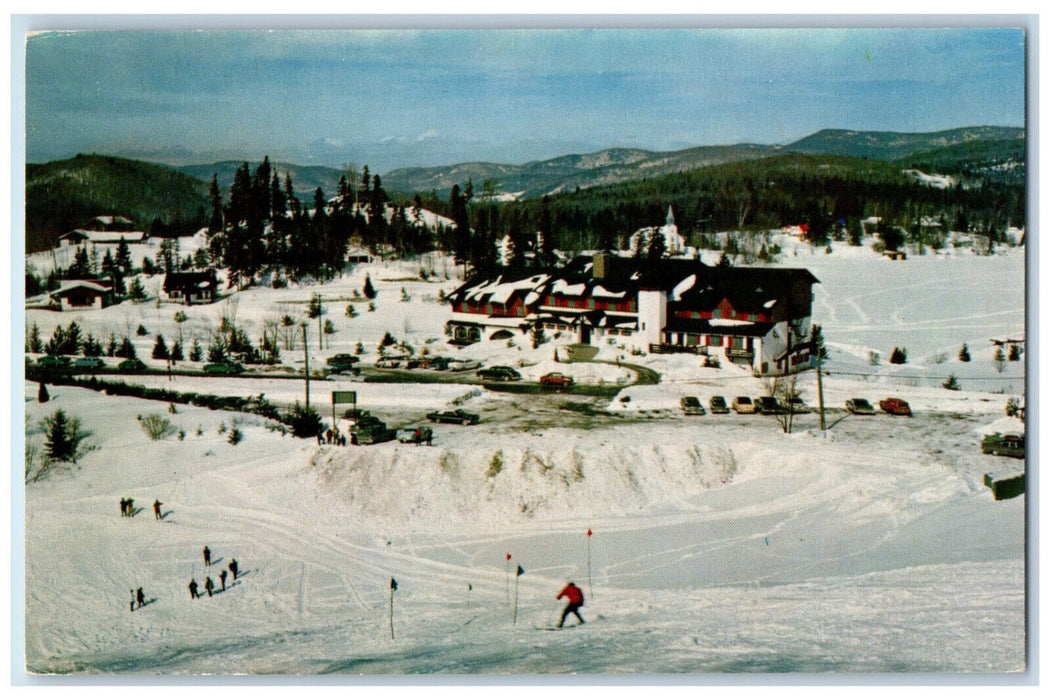 c1950's Lac Beauport Holiday Ski Center Manoir St. Castin Hotel Canada Postcard