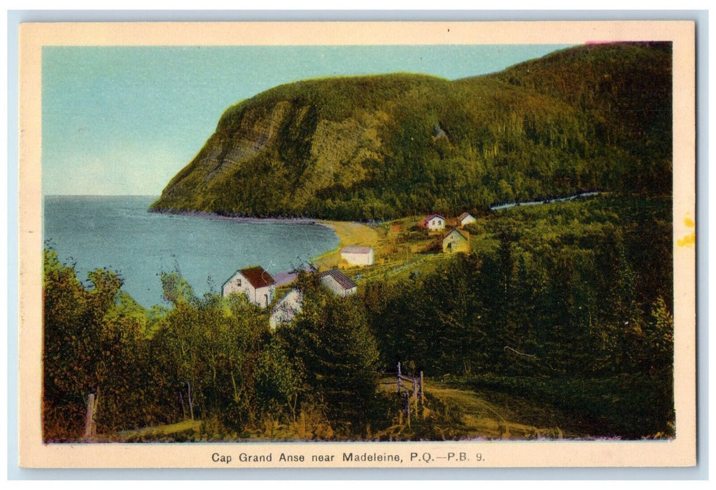 c1940's Cap Grand Anse Near Madeleine PQ Canada Vintage Unposted Postcard