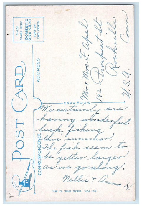 c1920's Two Giant Fishes Keep Busy Here Antigonish Nova Scotia Canada Postcard