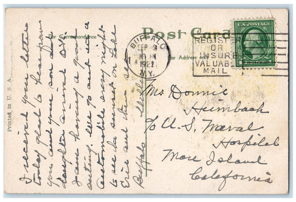 1921 Swing Playground Grove Pleasures Crystal Beach Canada Postcard