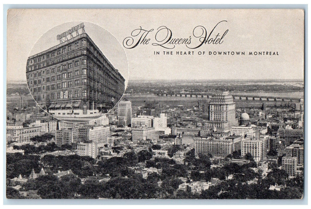 c1910 The Queen's Hotel Heart of Downtown Montreal Quebec Canada Postcard