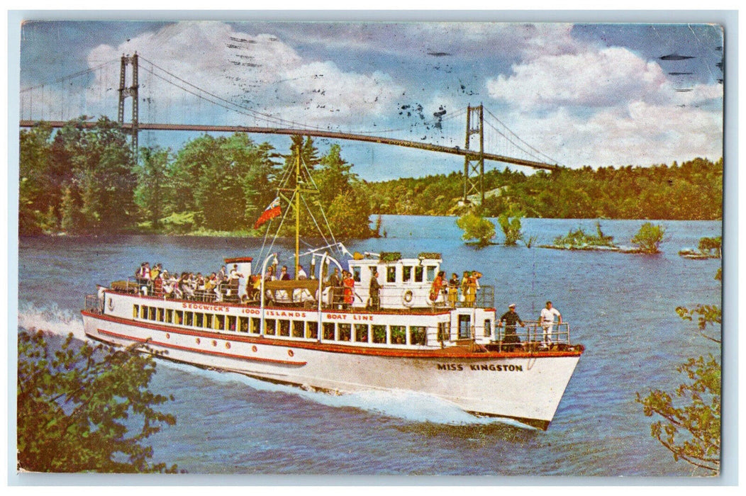 1955 Double Deck M.V. Miss Kingston Kingston Ontario Canada Posted Postcard