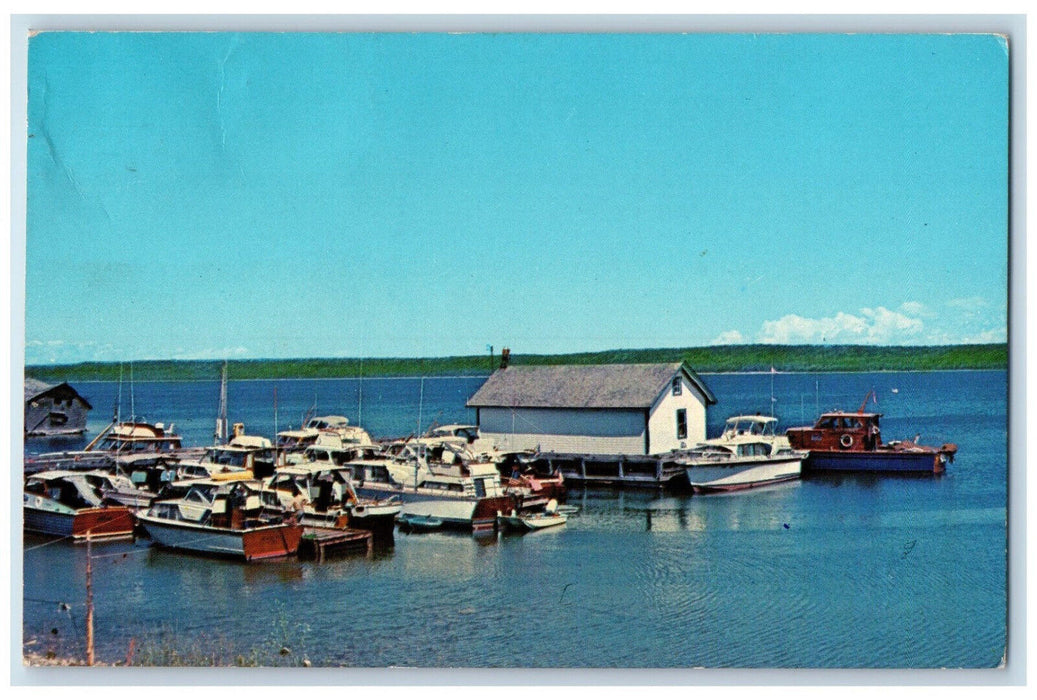 1967 The Harbour and Docks Meldrum Bay Manitoulin Island Canada Postcard