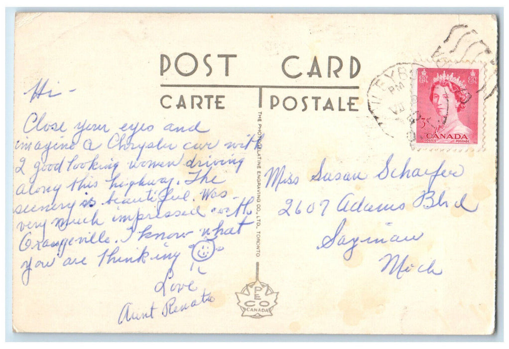c1960's Highway 11 at Callander Bay Near North Bay Ontario Canada Postcard