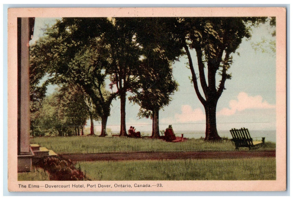 1949 The Elms Dovercourt Hotel Port Dover Ontario Canada Posted Postcard