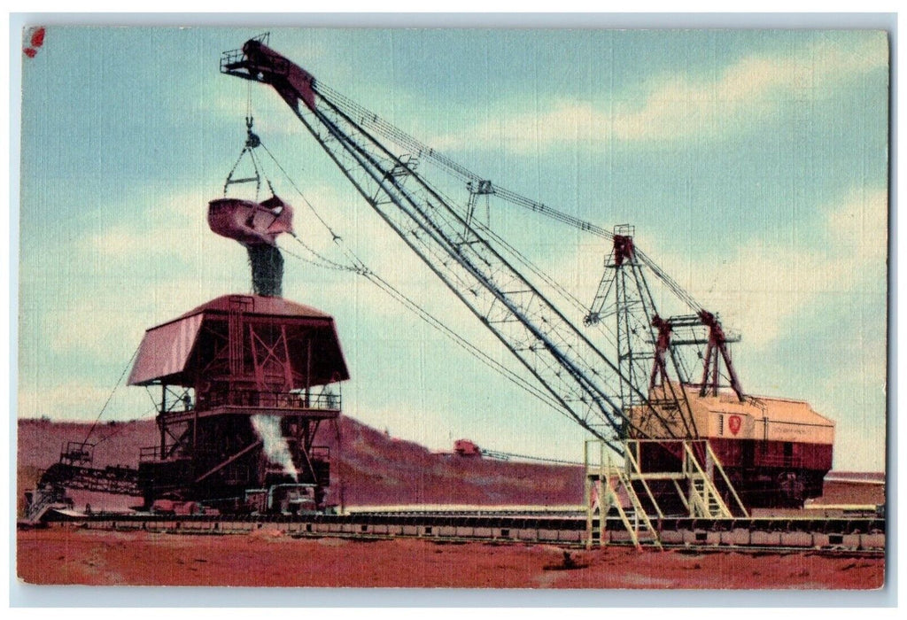 c1940 Removing Overburden Minnesota's Iron Range Hibbing Minnesota MN Postcard