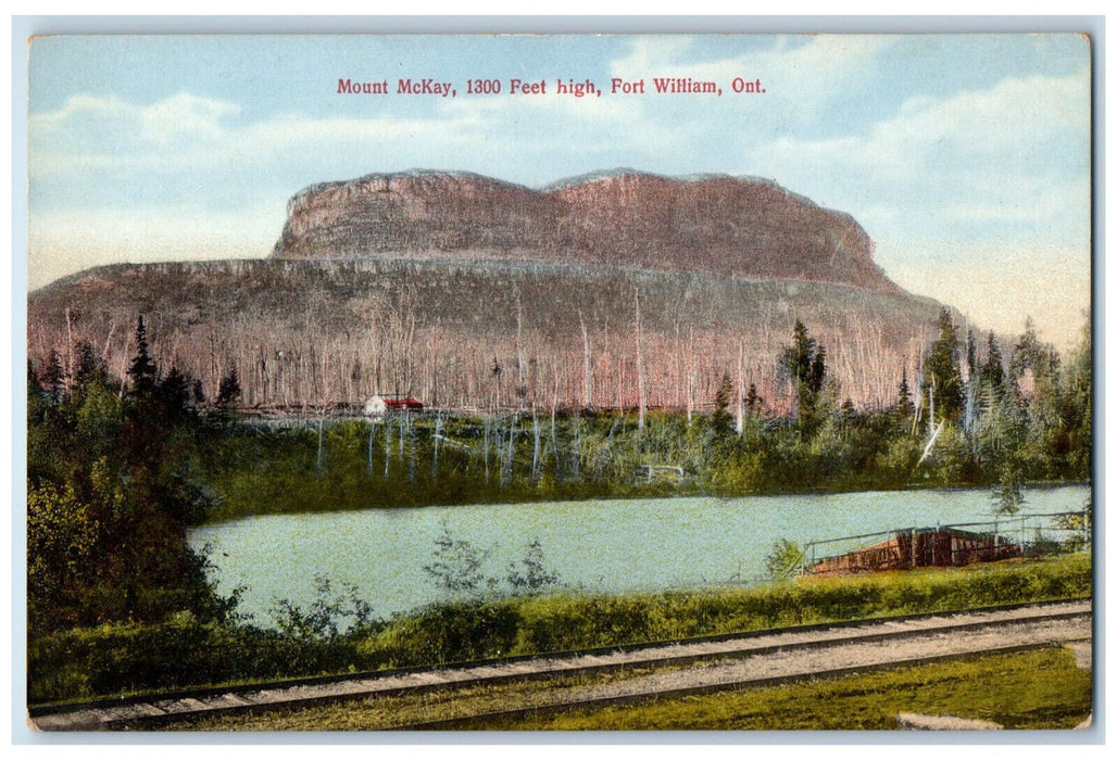 c1910 Railroad Mount McKay Fort William Ontario Canada Antique Postcard
