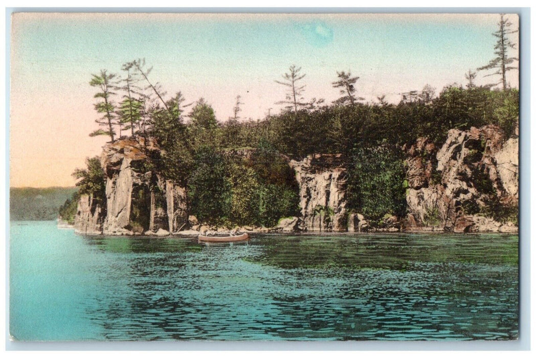 1938 Scenic View Echo Rock Dalles St Croix Taylors Falls Minnesota MN Postcard