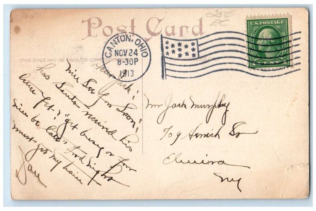 1913 Asbury Hospital Elliot Park Minneapolis Minnesota Antique Vintage Postcard