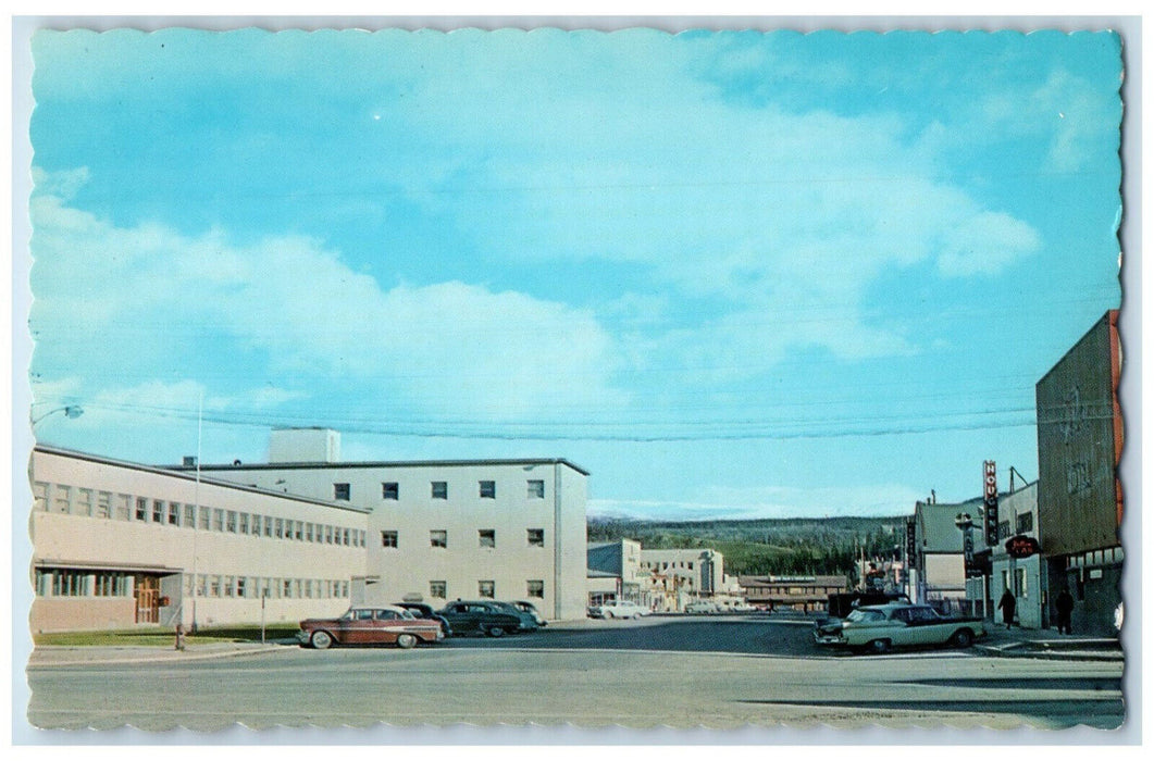 c1950's Main Street Whitehorse Y.T. Capital of the Yukon Canada Postcard