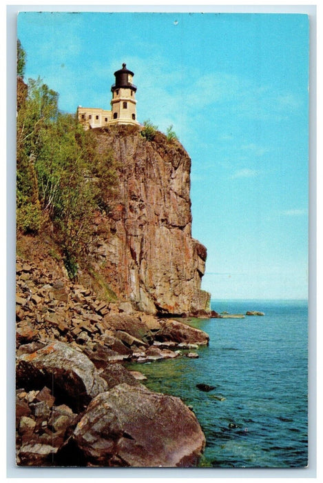 1960 Scenic View Split Rock Lighthouse Duluth Minnesota Vintage Antique Postcard
