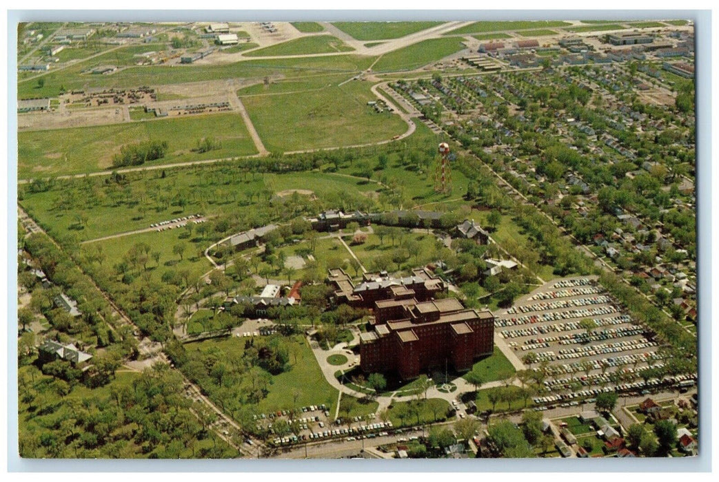 1960 Aerial View Veterans Administration Hospital Minneapolis Minnesota Postcard